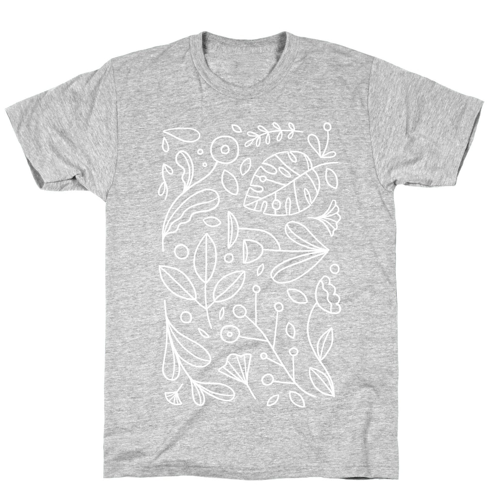 Black and White Plant Pattern T-Shirt Style001 Hoodie, Sweatshirt | CoreVibeTees.com (Image 2)