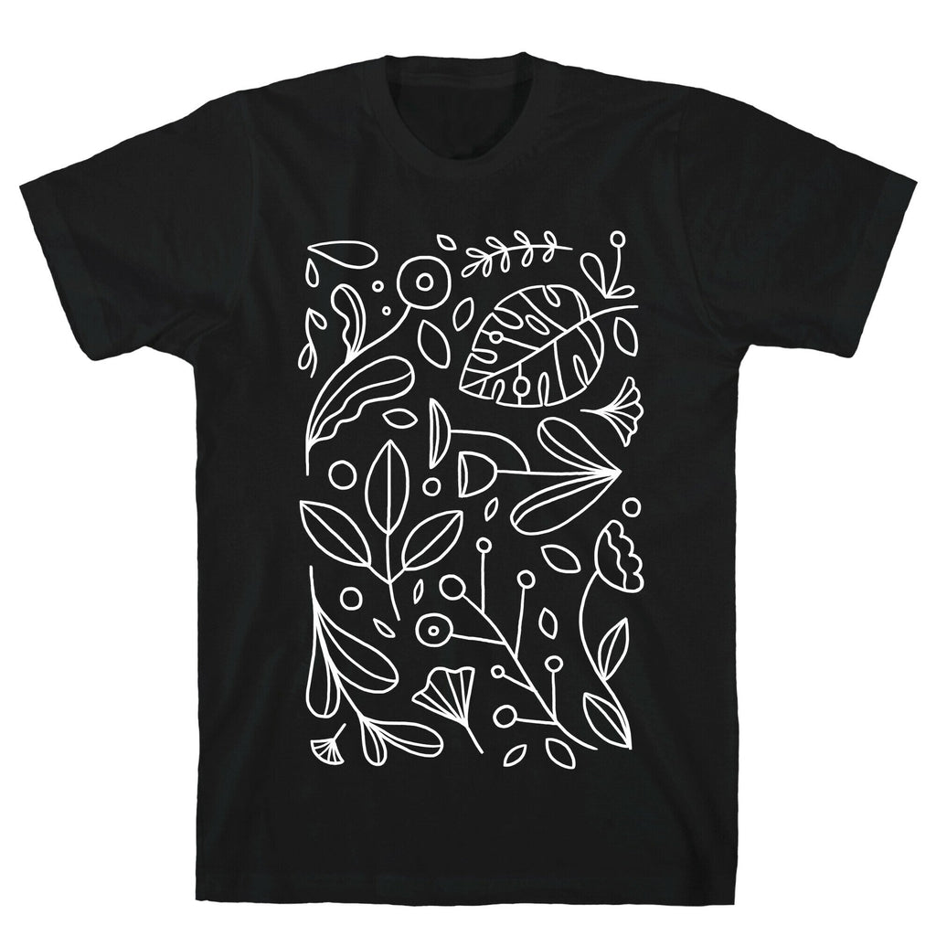 Black and White Plant Pattern T-Shirt Style001 Hoodie, Sweatshirt | CoreVibeTees.com (Image 1)