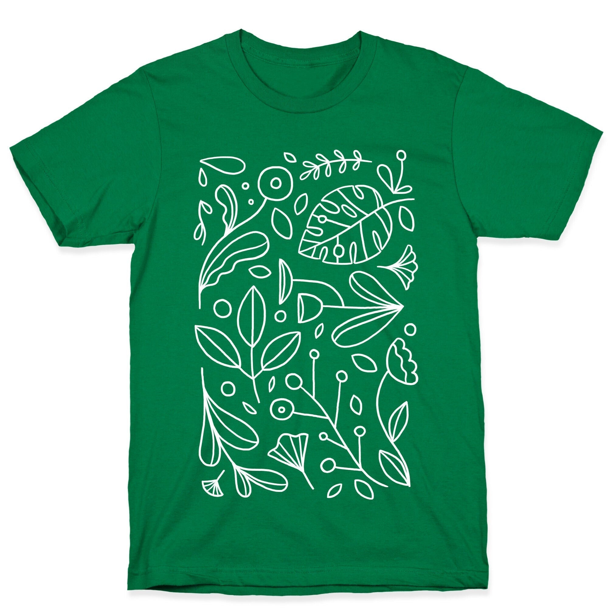 Black and White Plant Pattern T-Shirt Style001 Hoodie, Sweatshirt | CoreVibeTees.com (Image 3)