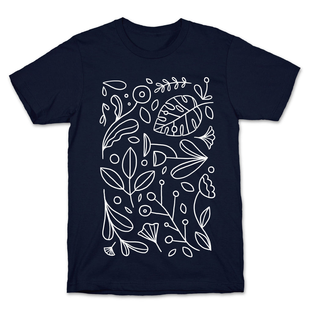 Black and White Plant Pattern T-Shirt Style001 Hoodie, Sweatshirt | CoreVibeTees.com (Image 4)