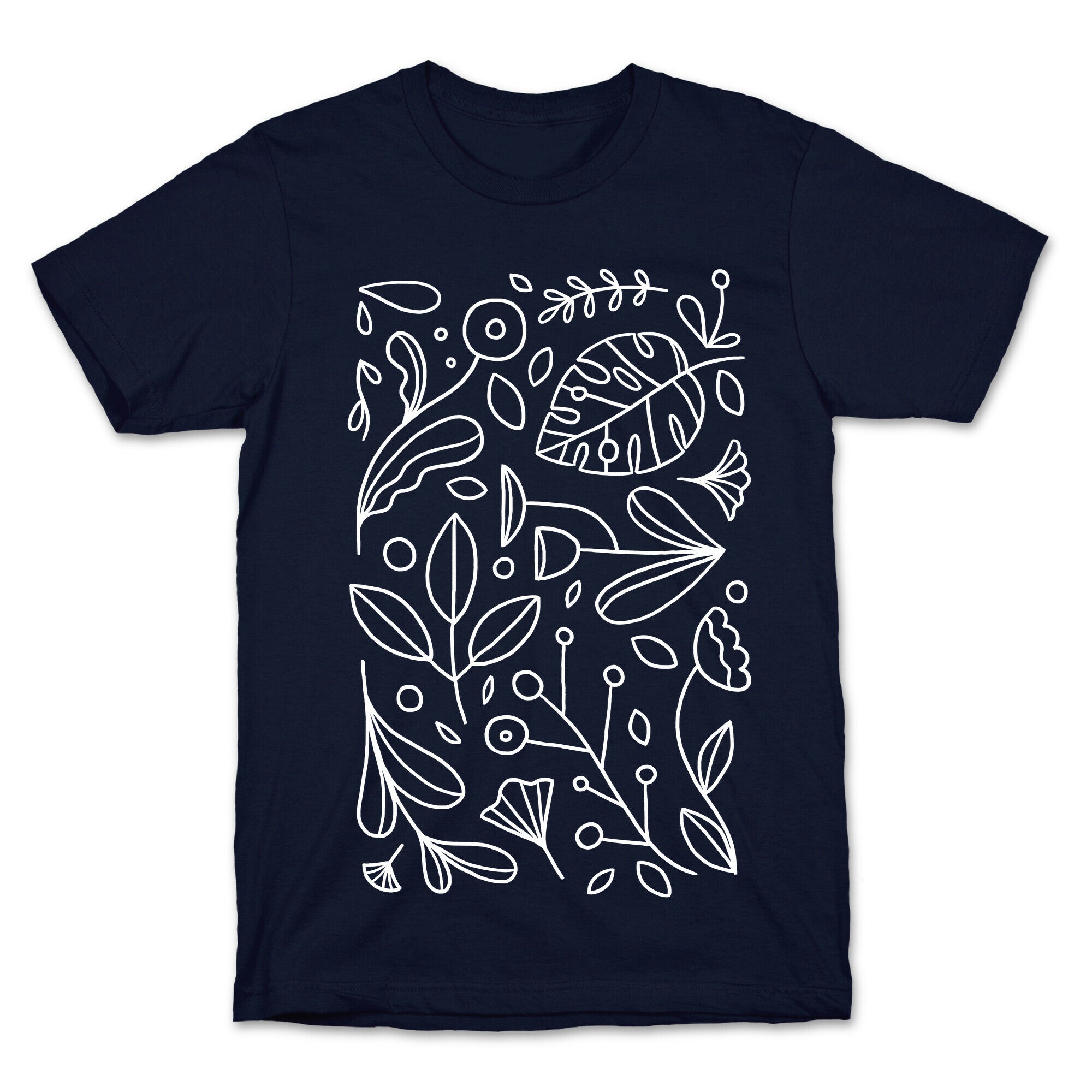 Black and White Plant Pattern T-Shirt Style001 Hoodie, Sweatshirt | CoreVibeTees.com (Image 4)