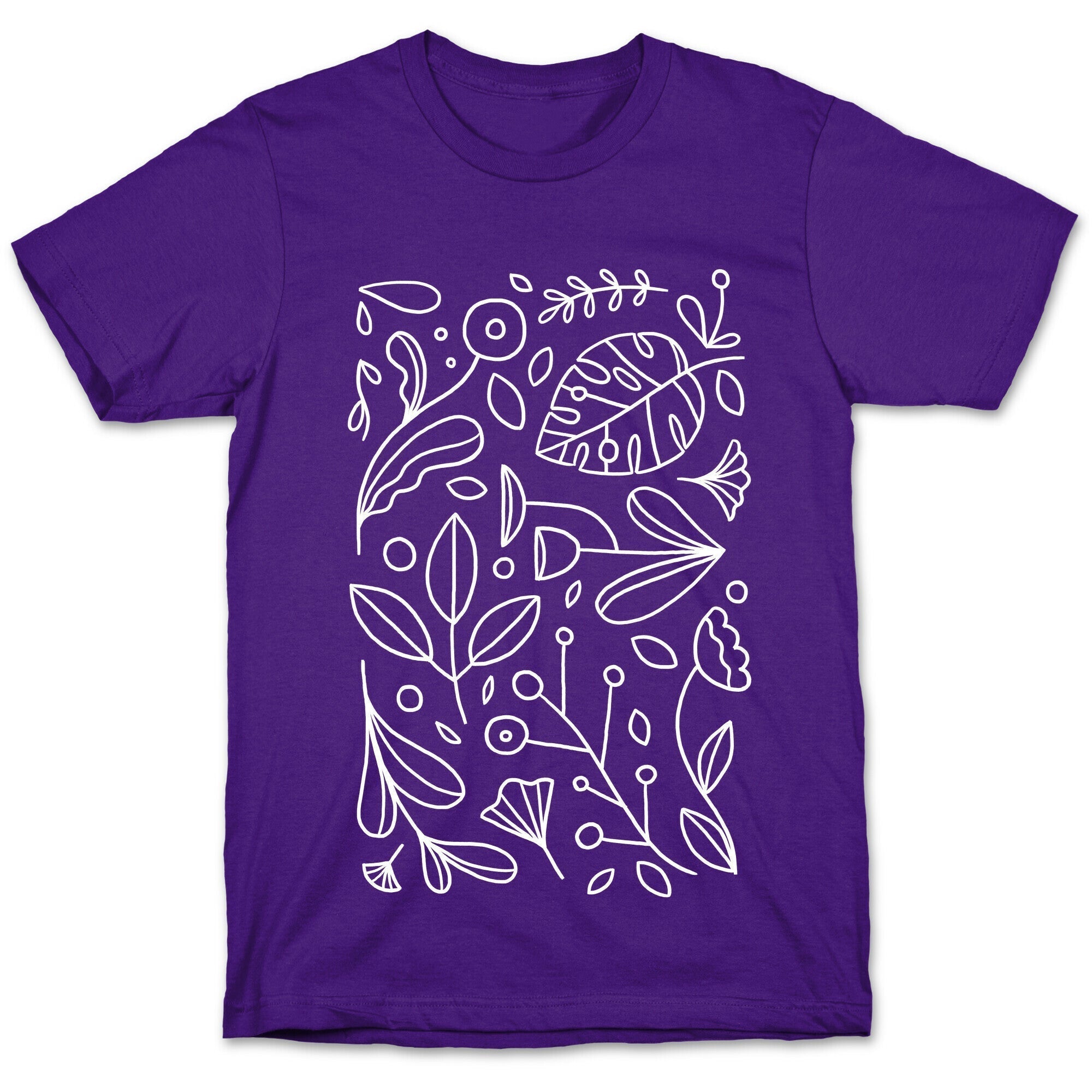 Black and White Plant Pattern T-Shirt Style001 Hoodie, Sweatshirt | CoreVibeTees.com (Image 5)