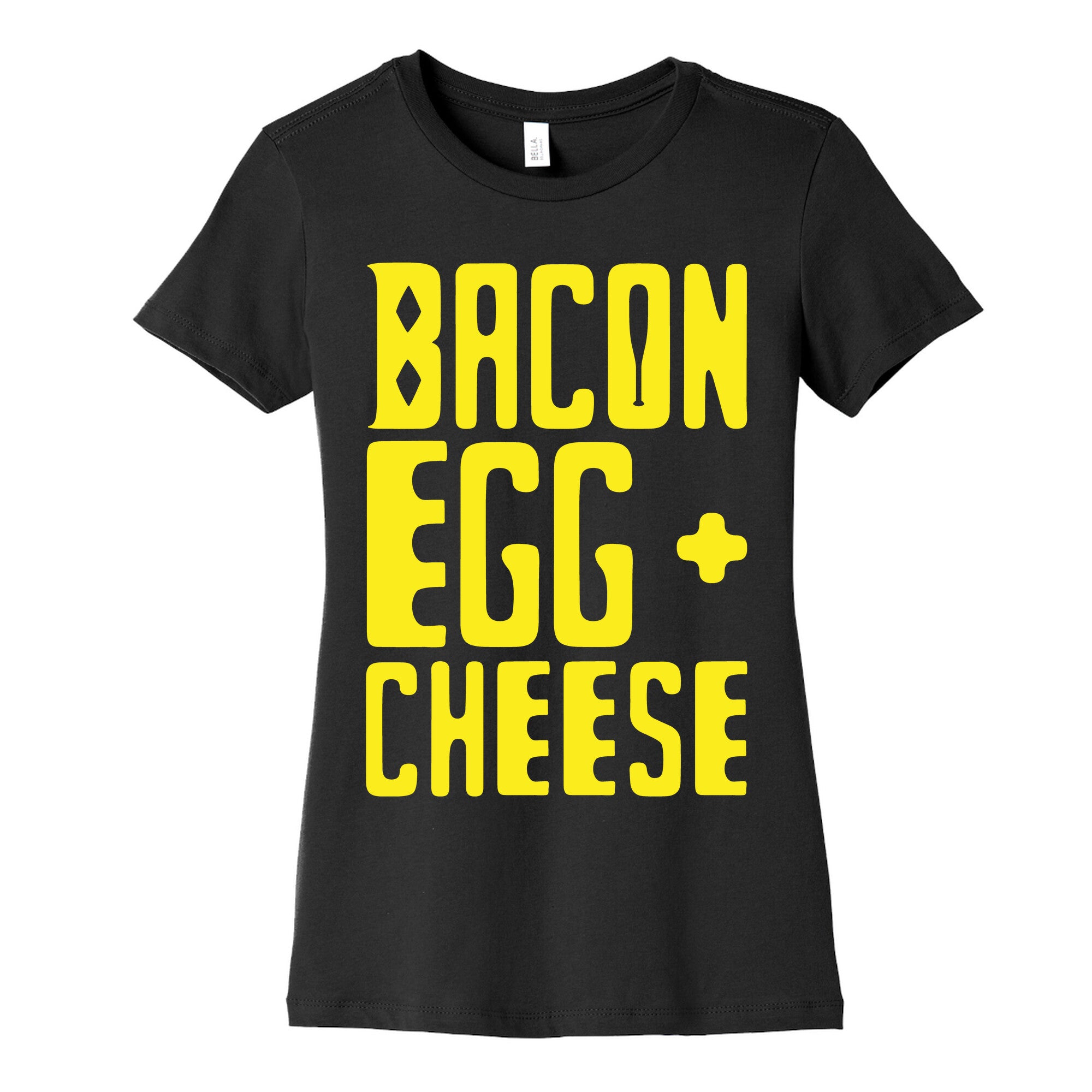 Bacon Egg + Cheese BOP Parody White Print Women's Cotton Tee Hoodie, Sweatshirt | CoreVibeTees.com (Image 5)