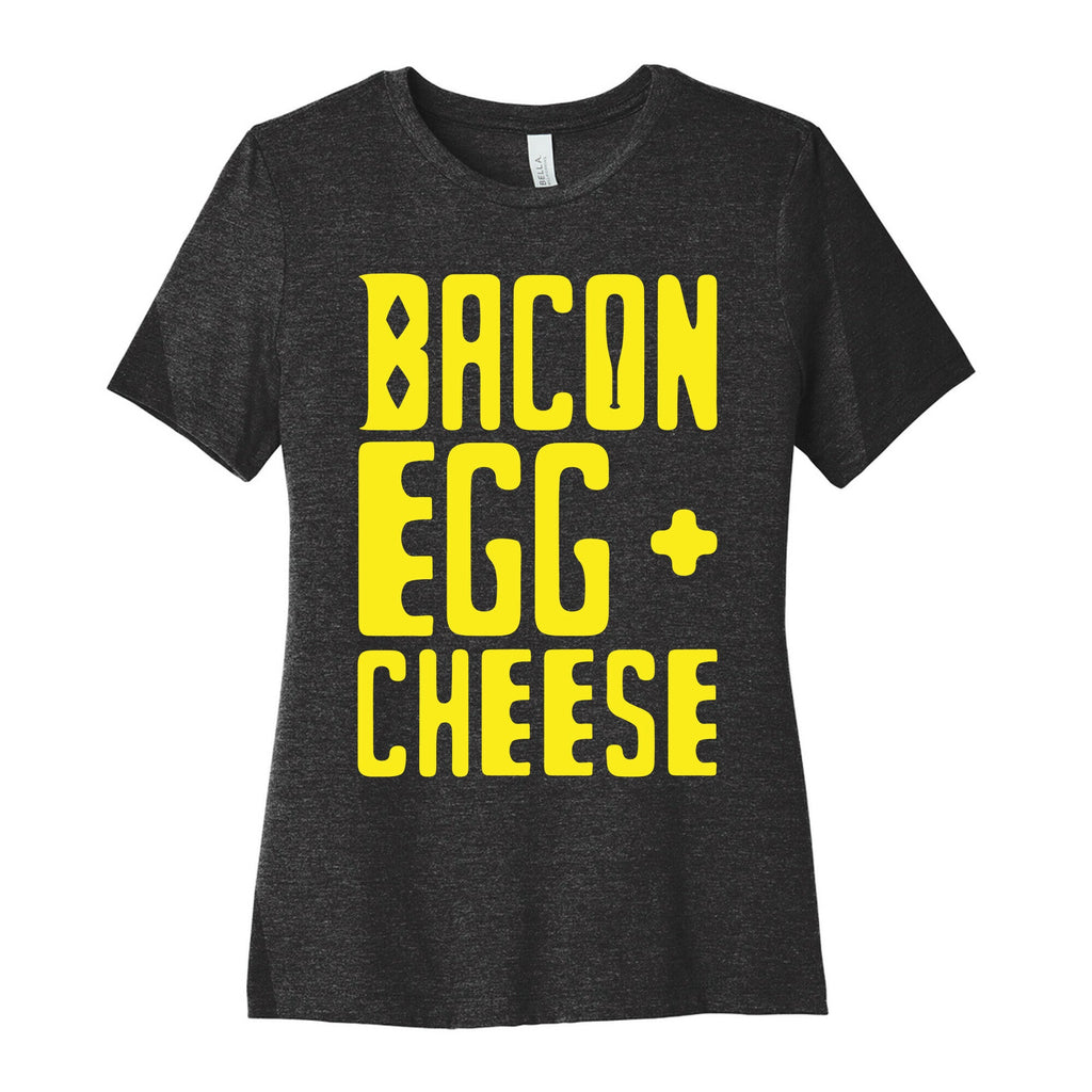Bacon Egg + Cheese BOP Parody White Print Women's Cotton Tee Hoodie, Sweatshirt | CoreVibeTees.com (Image 1)