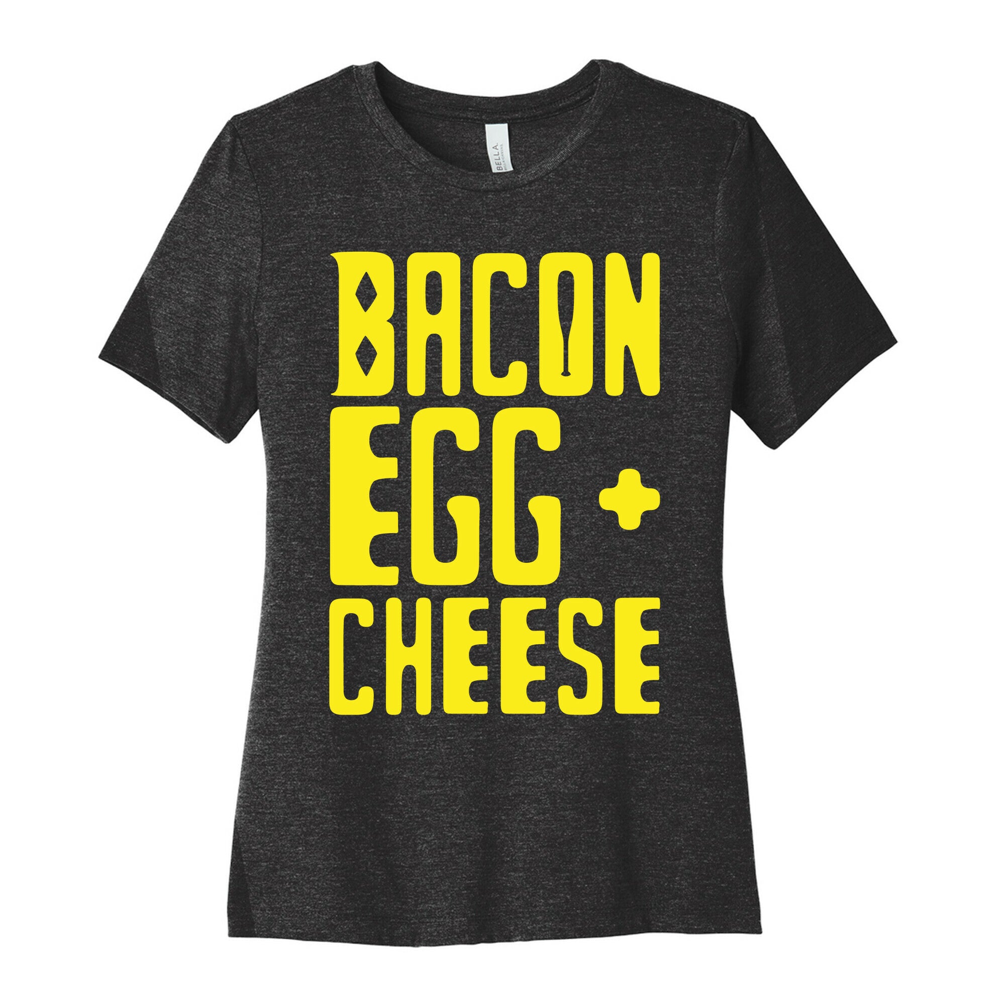 Bacon Egg + Cheese BOP Parody White Print Women's Cotton Tee Hoodie, Sweatshirt | CoreVibeTees.com (Image 1)