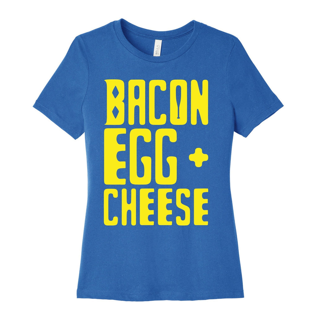 Bacon Egg + Cheese BOP Parody White Print Women's Cotton Tee Hoodie, Sweatshirt | CoreVibeTees.com (Image 3)