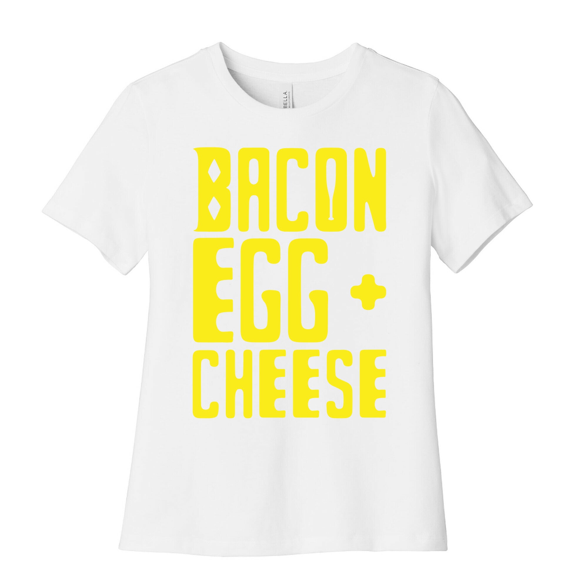 Bacon Egg + Cheese BOP Parody White Print Women's Cotton Tee Hoodie, Sweatshirt | CoreVibeTees.com (Image 4)
