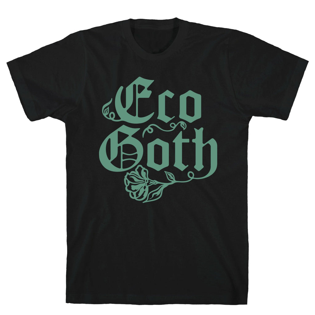 Eco Goth White Print T-Shirt Hoodie, Sweatshirt | CoreVibeTees.com (Image 1)