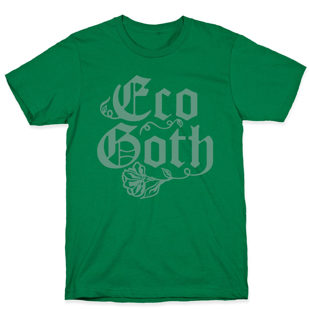 Eco Goth White Print T-Shirt Hoodie, Sweatshirt | CoreVibeTees.com (Image 3)