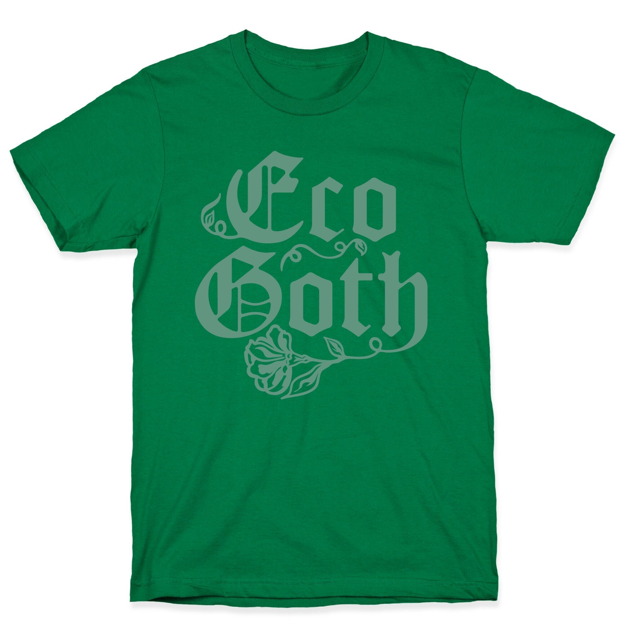 Eco Goth White Print T-Shirt Hoodie, Sweatshirt | CoreVibeTees.com (Image 3)