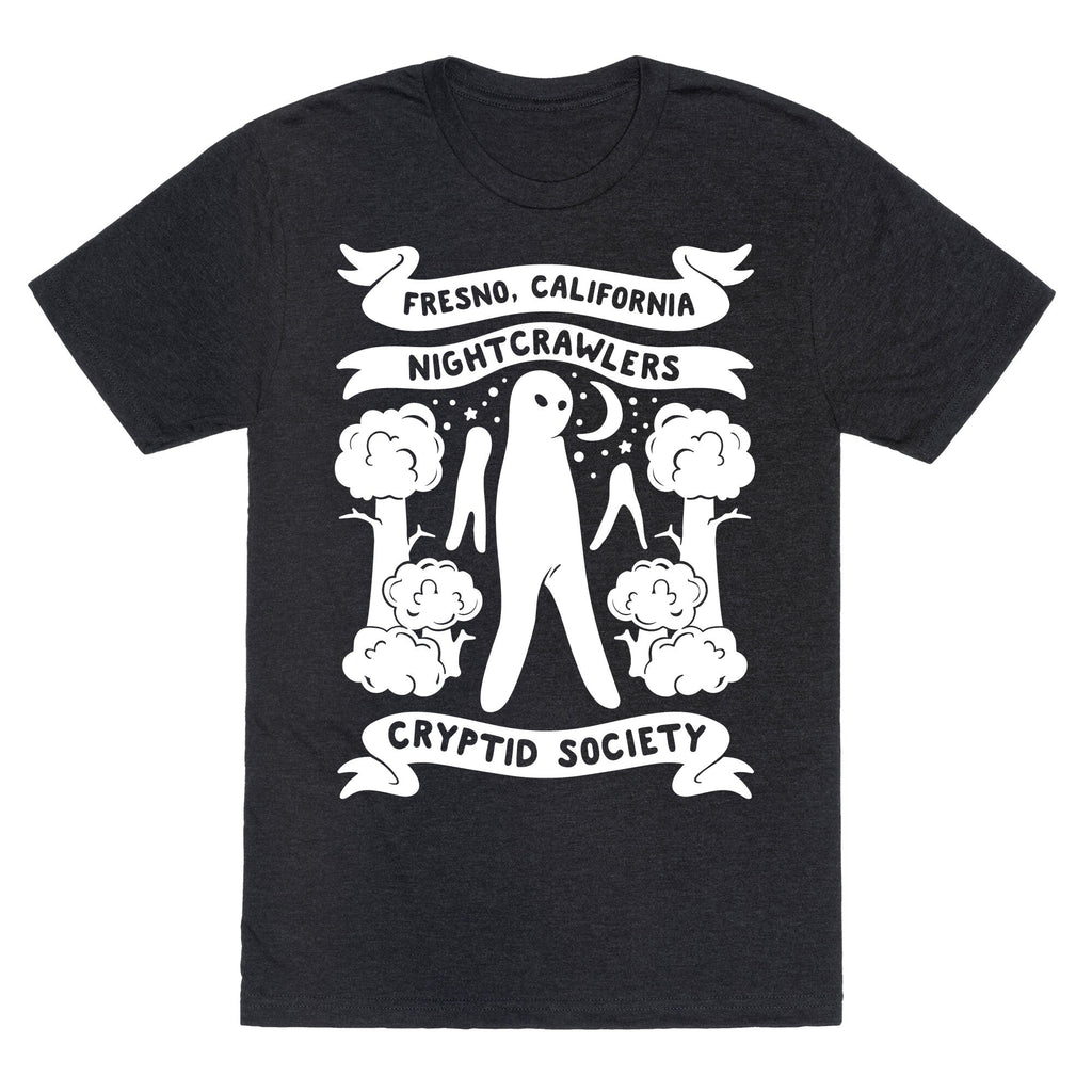 Fresno Nightcrawlers Cryptid Society White Print Unisex Triblend Tee Hoodie, Sweatshirt | CoreVibeTees.com (Image 1)
