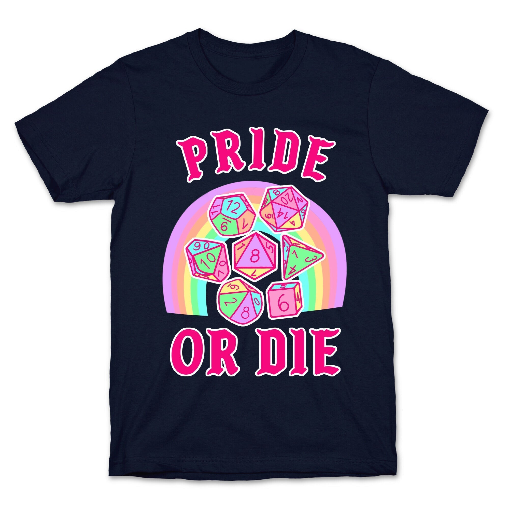 Pride or Die DnD Dice Pastel T-Shirt Hoodie, Sweatshirt | CoreVibeTees.com (Image 4)