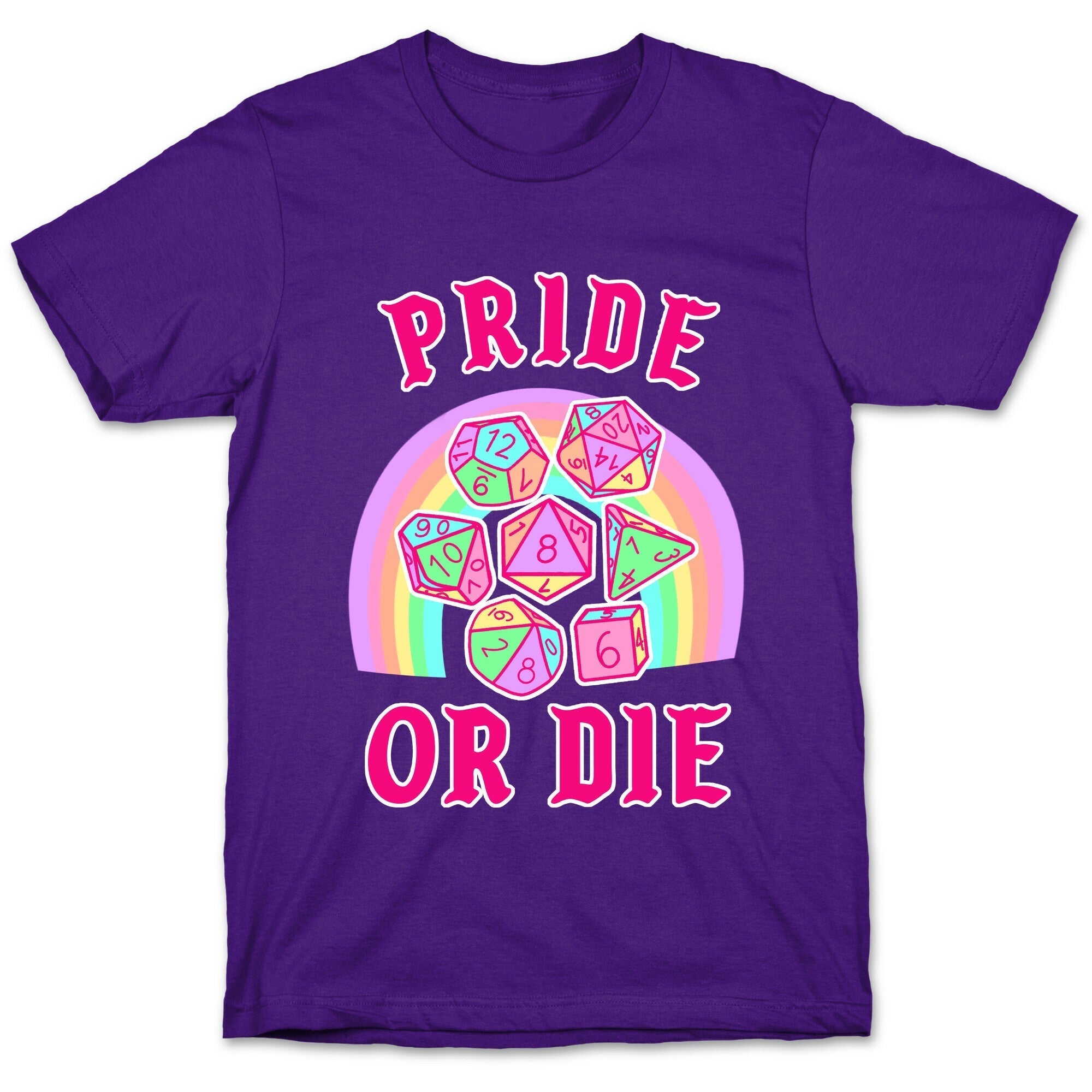 Pride or Die DnD Dice Pastel T-Shirt Hoodie, Sweatshirt | CoreVibeTees.com (Image 5)
