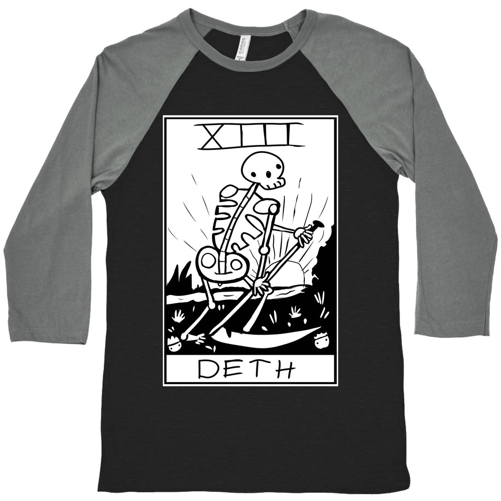Badly Drawn Tarots: Death Baseball Tee Hoodie, Sweatshirt | CoreVibeTees.com (Image 1)