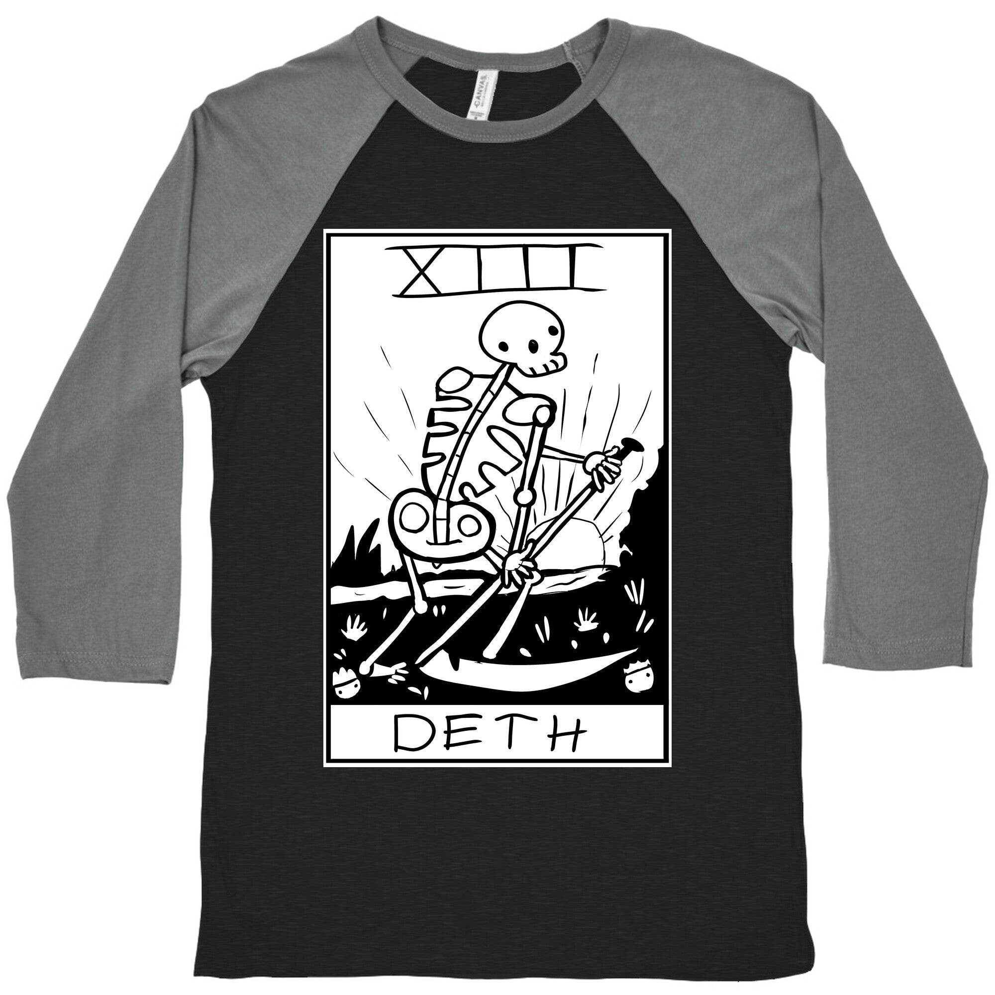 Badly Drawn Tarots: Death Baseball Tee Hoodie, Sweatshirt | CoreVibeTees.com (Image 1)