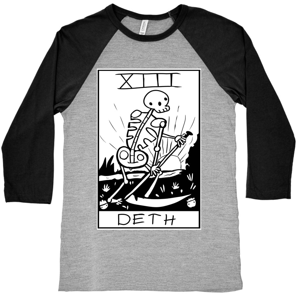 Badly Drawn Tarots: Death Baseball Tee Hoodie, Sweatshirt | CoreVibeTees.com (Image 2)