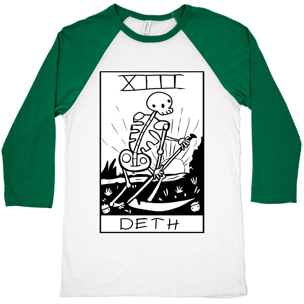 Badly Drawn Tarots: Death Baseball Tee Hoodie, Sweatshirt | CoreVibeTees.com (Image 3)