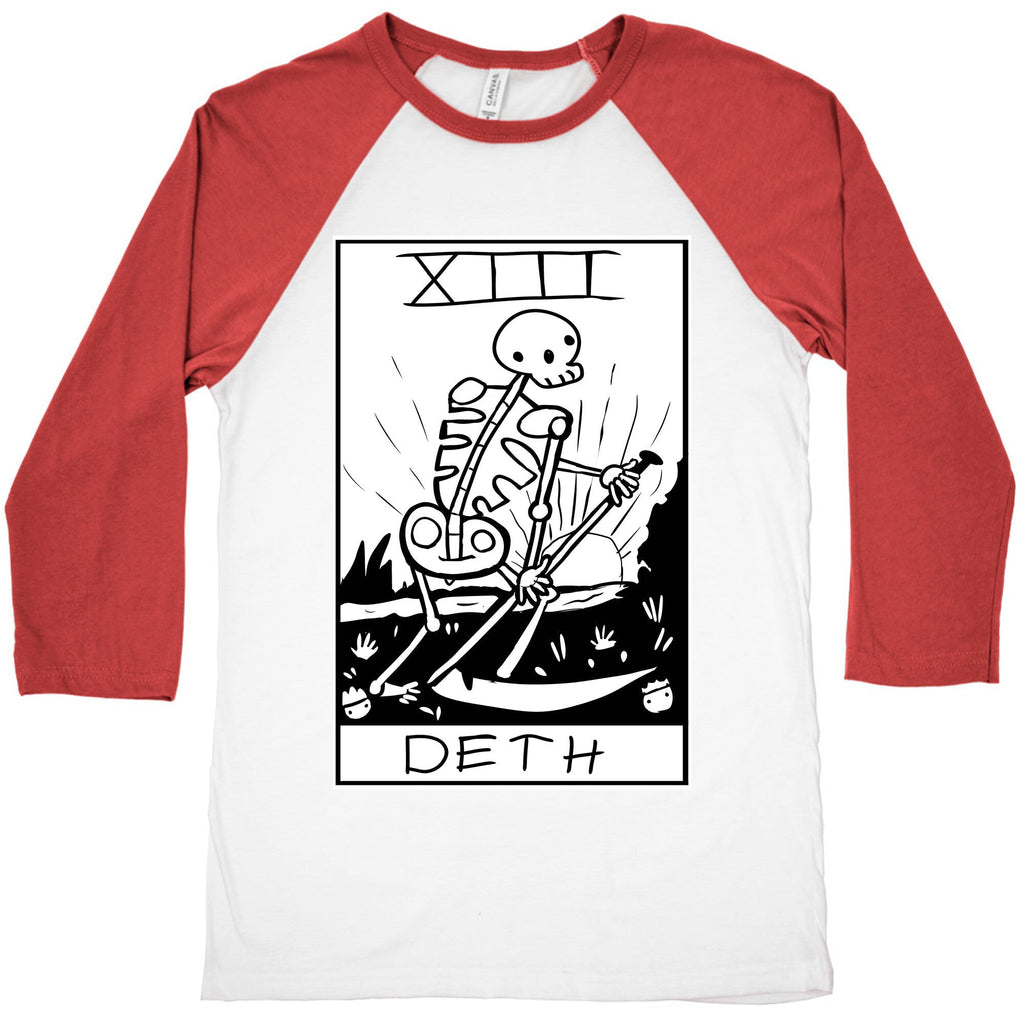 Badly Drawn Tarots: Death Baseball Tee Hoodie, Sweatshirt | CoreVibeTees.com (Image 4)