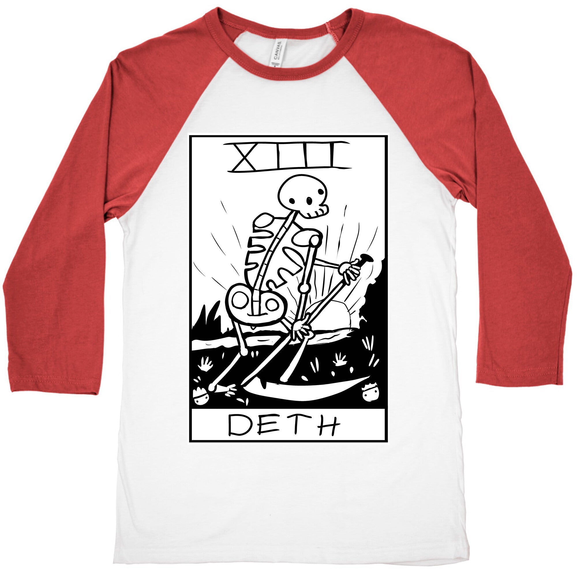 Badly Drawn Tarots: Death Baseball Tee Hoodie, Sweatshirt | CoreVibeTees.com (Image 4)