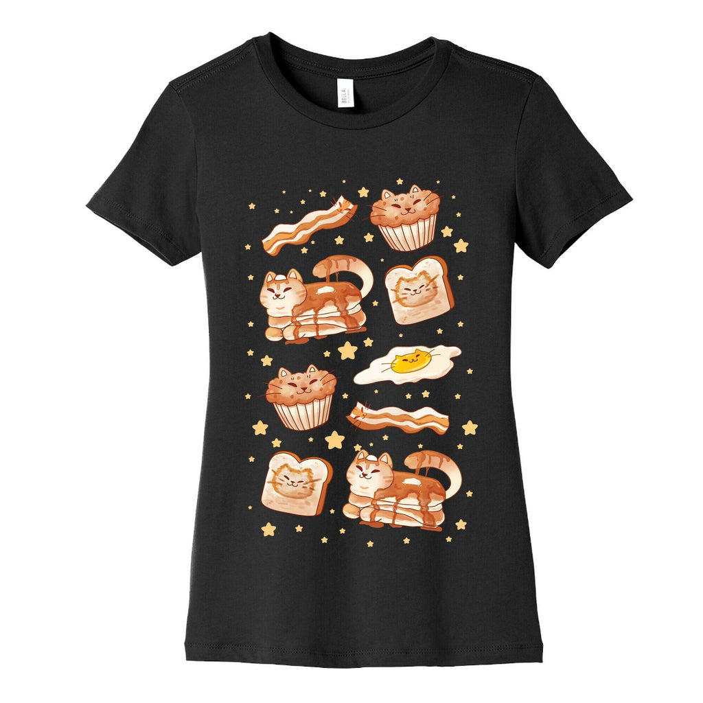 Breakfast Cats Women's Cotton Tee Hoodie, Sweatshirt | CoreVibeTees.com (Image 5)