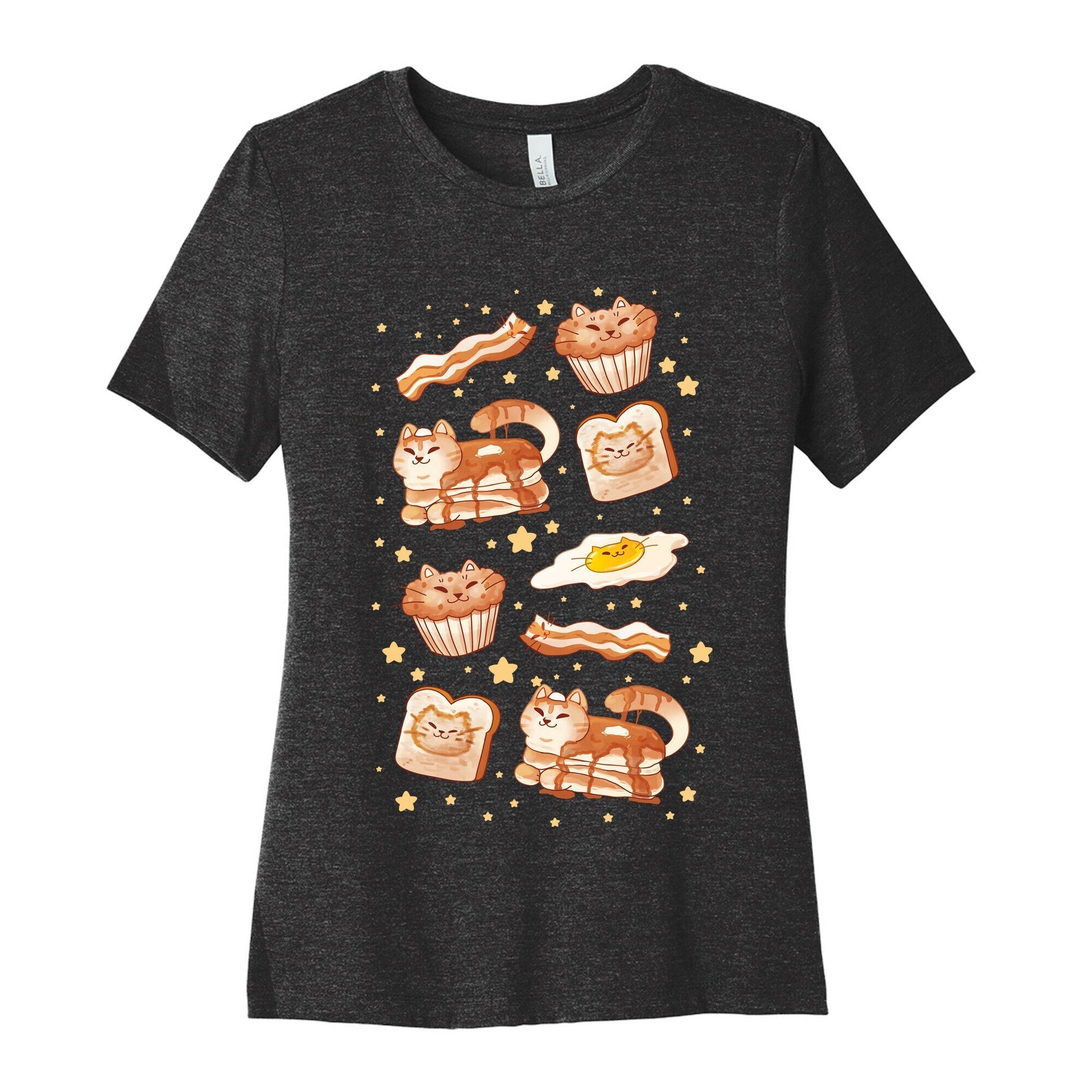 Breakfast Cats Women's Cotton Tee Hoodie, Sweatshirt | CoreVibeTees.com (Image 1)