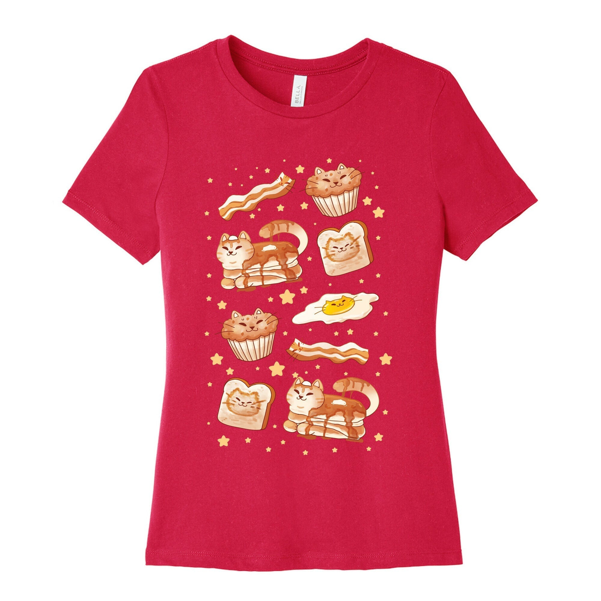 Breakfast Cats Women's Cotton Tee Hoodie, Sweatshirt | CoreVibeTees.com (Image 2)