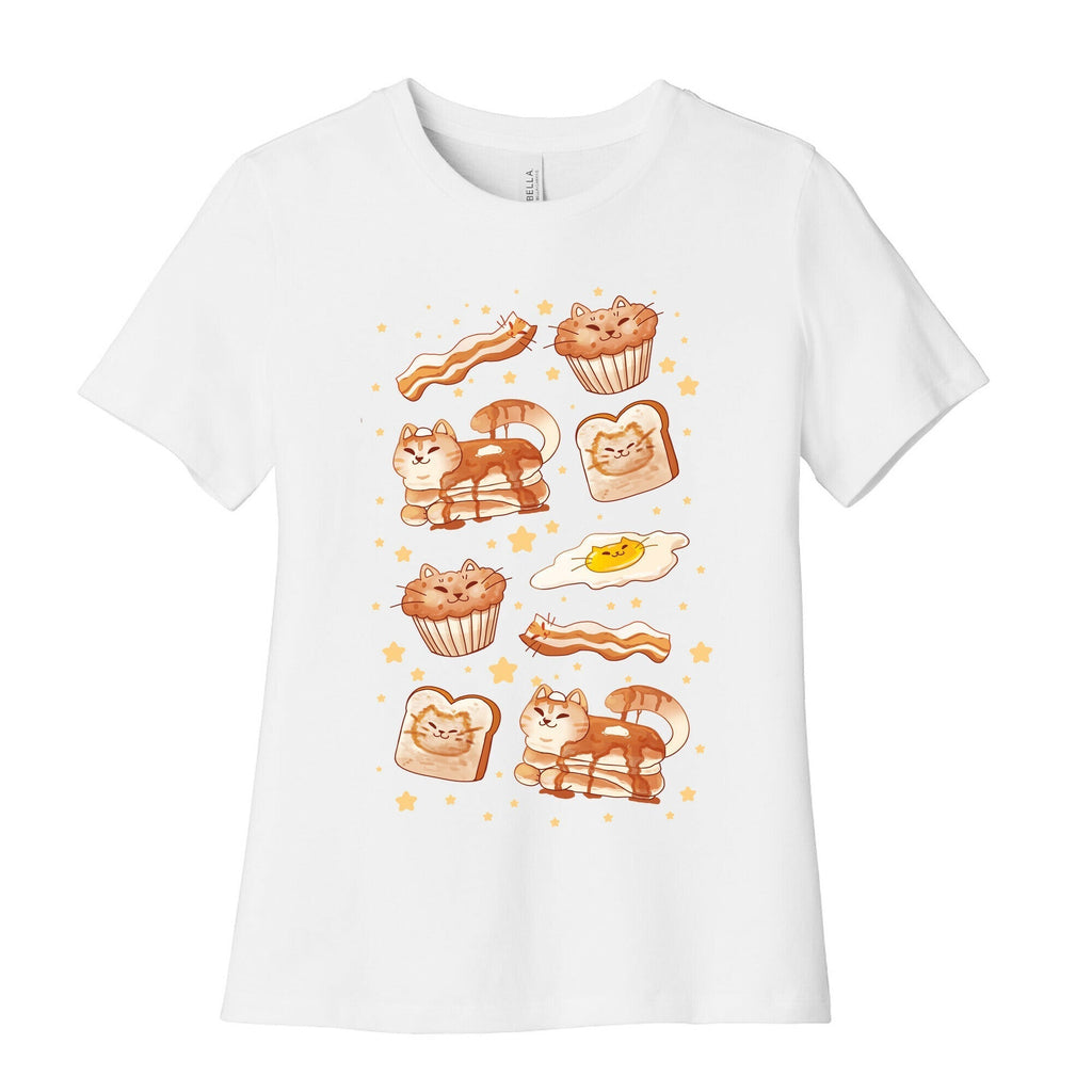 Breakfast Cats Women's Cotton Tee Hoodie, Sweatshirt | CoreVibeTees.com (Image 4)