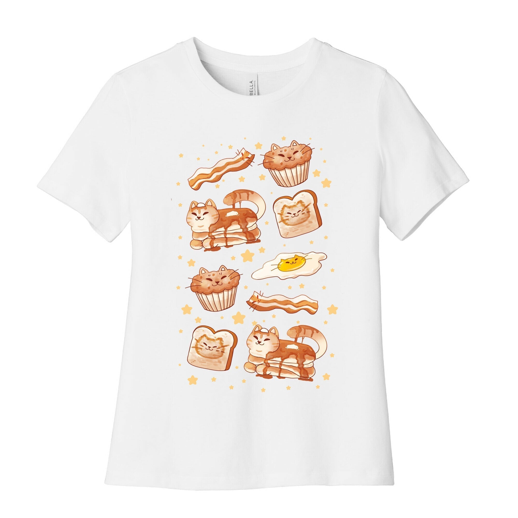 Breakfast Cats Women's Cotton Tee Hoodie, Sweatshirt | CoreVibeTees.com (Image 4)