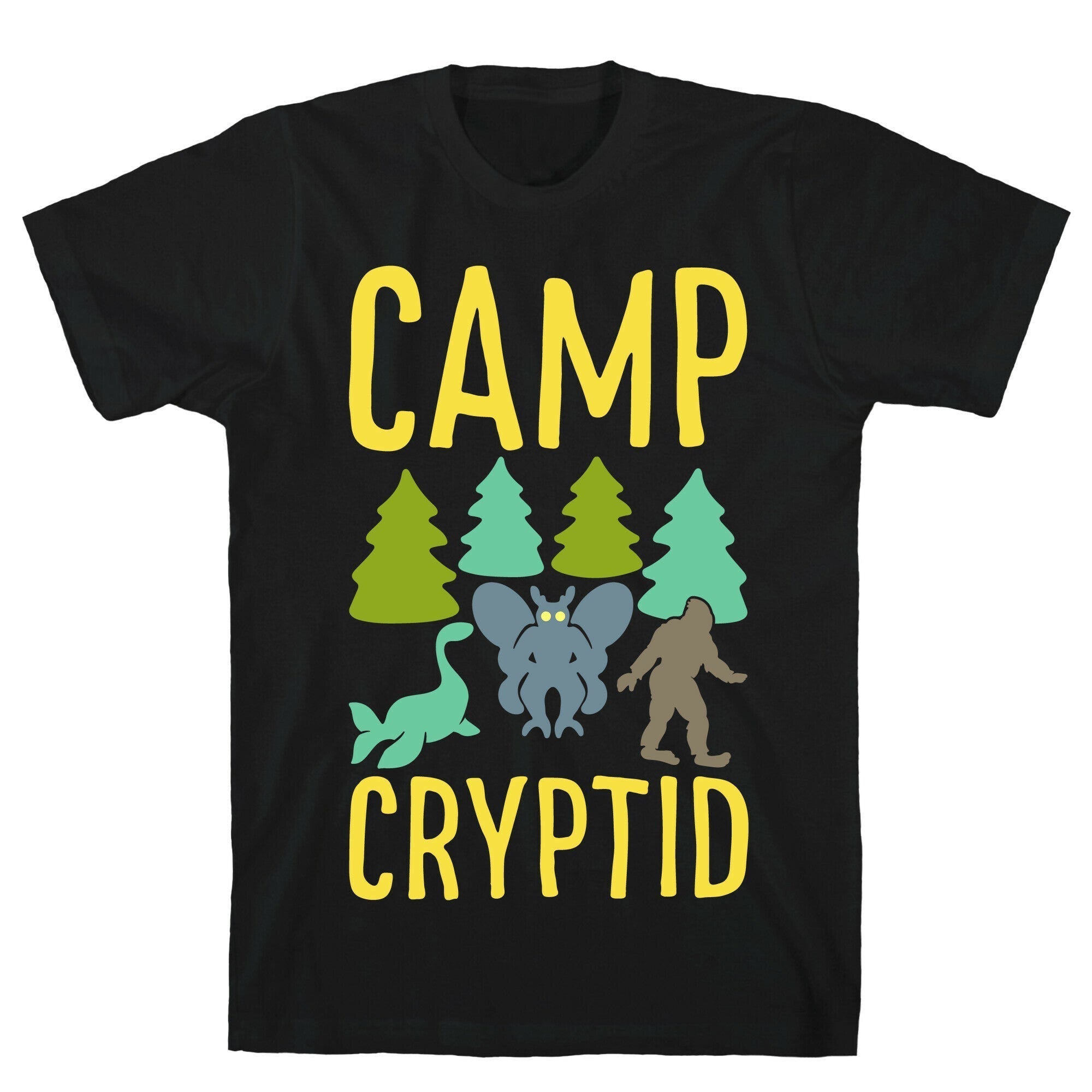Camp Cryptid White Print T-Shirt Hoodie, Sweatshirt | CoreVibeTees.com (Image 1)