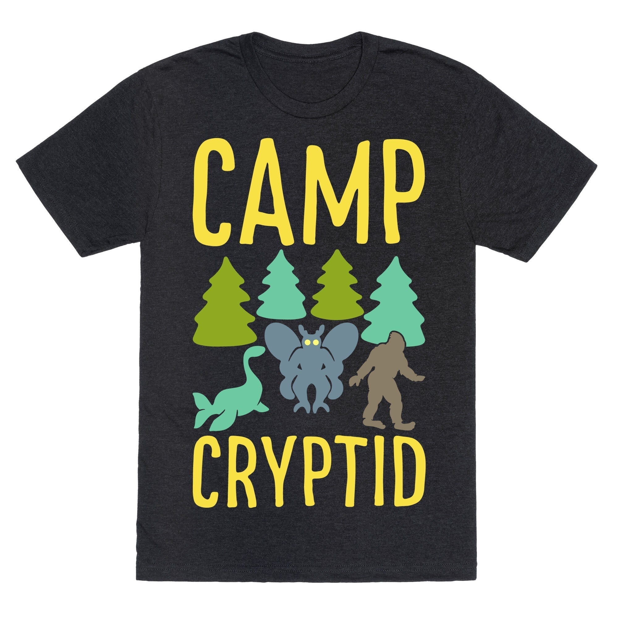 Camp Cryptid White Print Unisex Triblend Tee Hoodie, Sweatshirt | CoreVibeTees.com (Image 1)