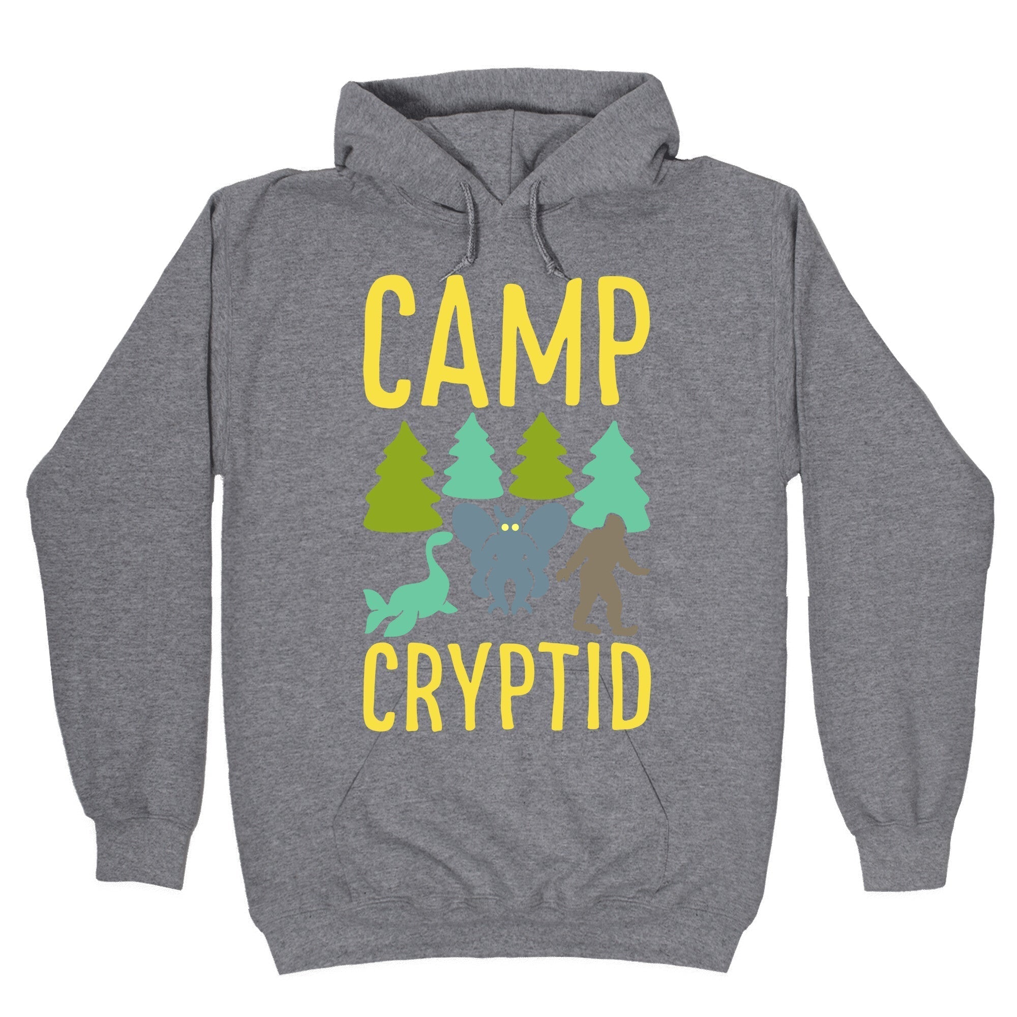 Camp Cryptid White Print Hoodie T-Shirts, Sweatshirt | CoreVibeTees.com (Image 1)