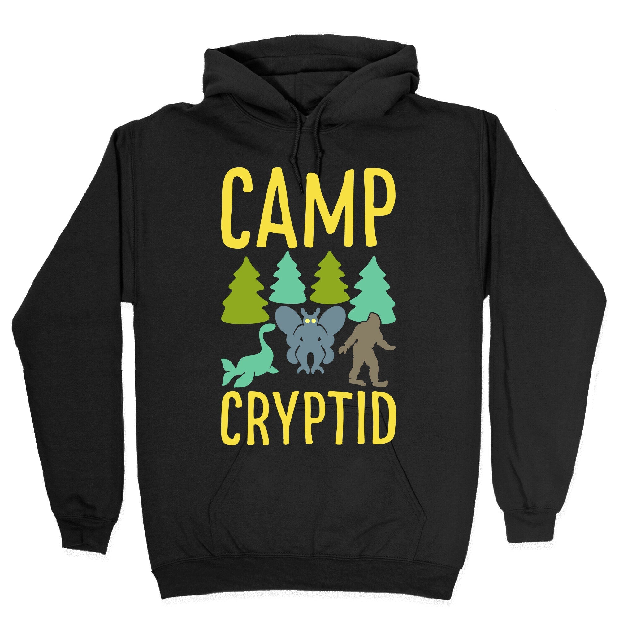 Camp Cryptid White Print Hoodie T-Shirts, Sweatshirt | CoreVibeTees.com (Image 2)