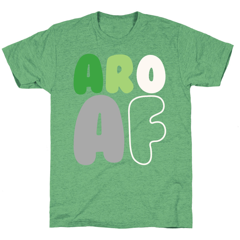 Aro Af White Print Unisex Triblend Tee Hoodie, Sweatshirt | CoreVibeTees.com (Image 2)
