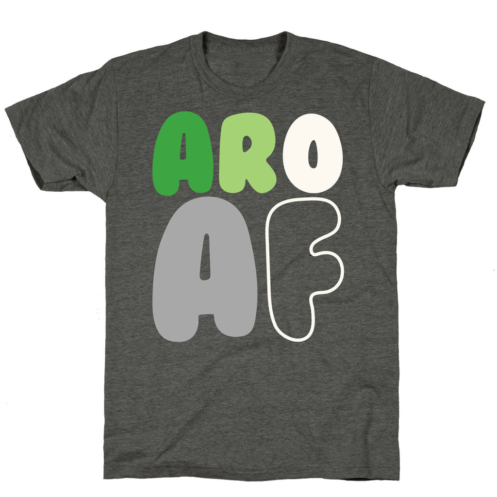 Aro Af White Print Unisex Triblend Tee Hoodie, Sweatshirt | CoreVibeTees.com (Image 3)