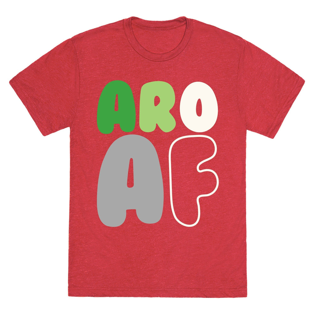 Aro Af White Print Unisex Triblend Tee Hoodie, Sweatshirt | CoreVibeTees.com (Image 4)