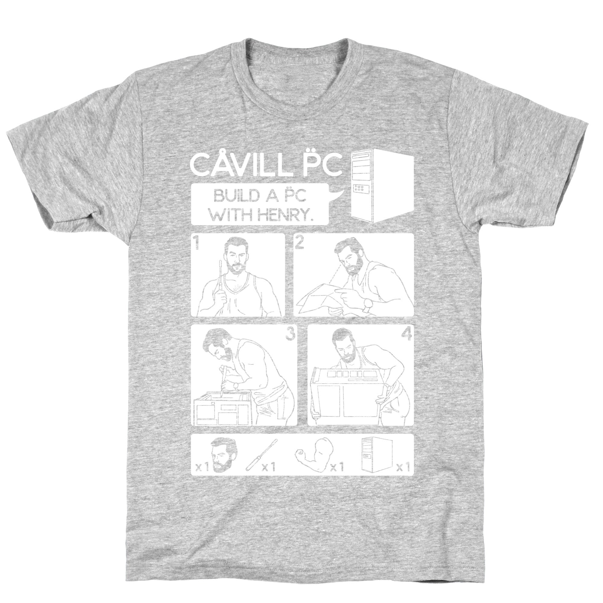 Cavill PC Parody White Print T-Shirt Hoodie, Sweatshirt | CoreVibeTees.com (Image 2)