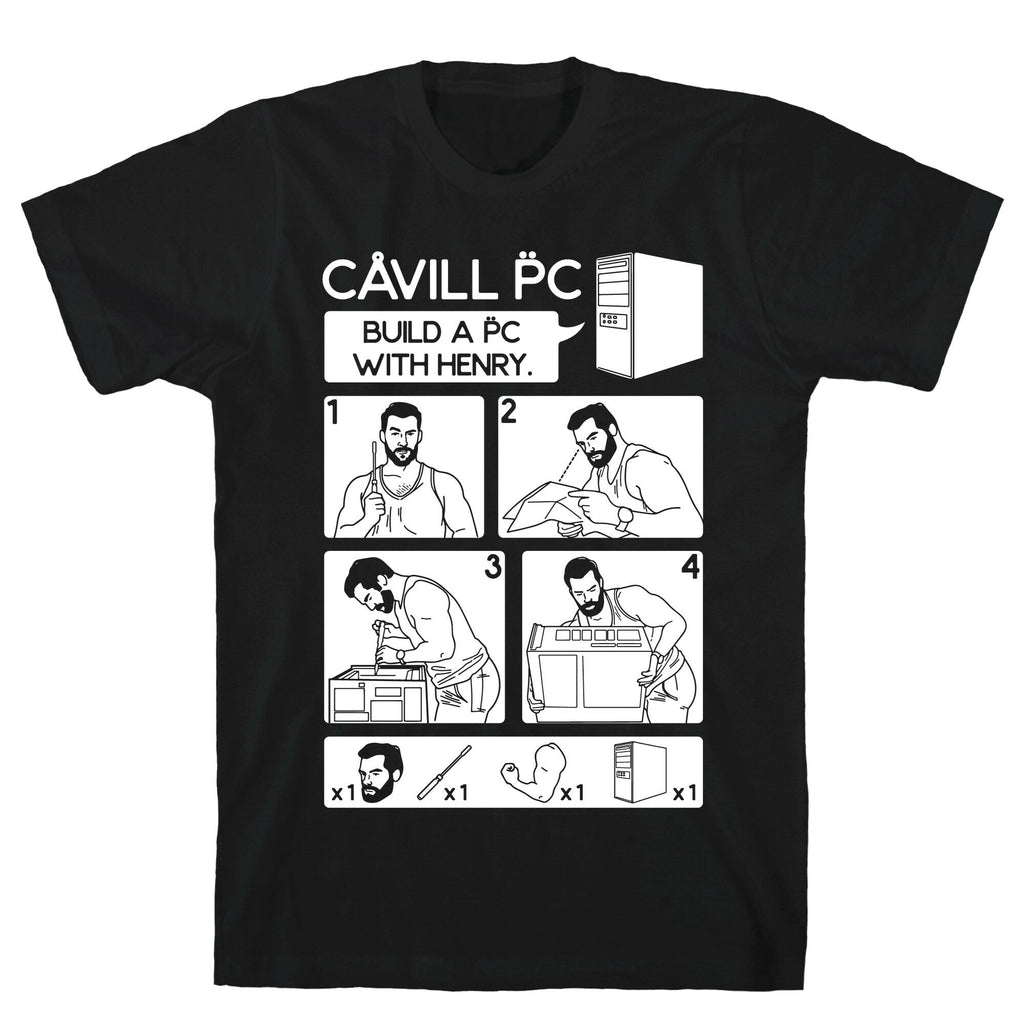 Cavill PC Parody White Print T-Shirt Hoodie, Sweatshirt | CoreVibeTees.com (Image 1)