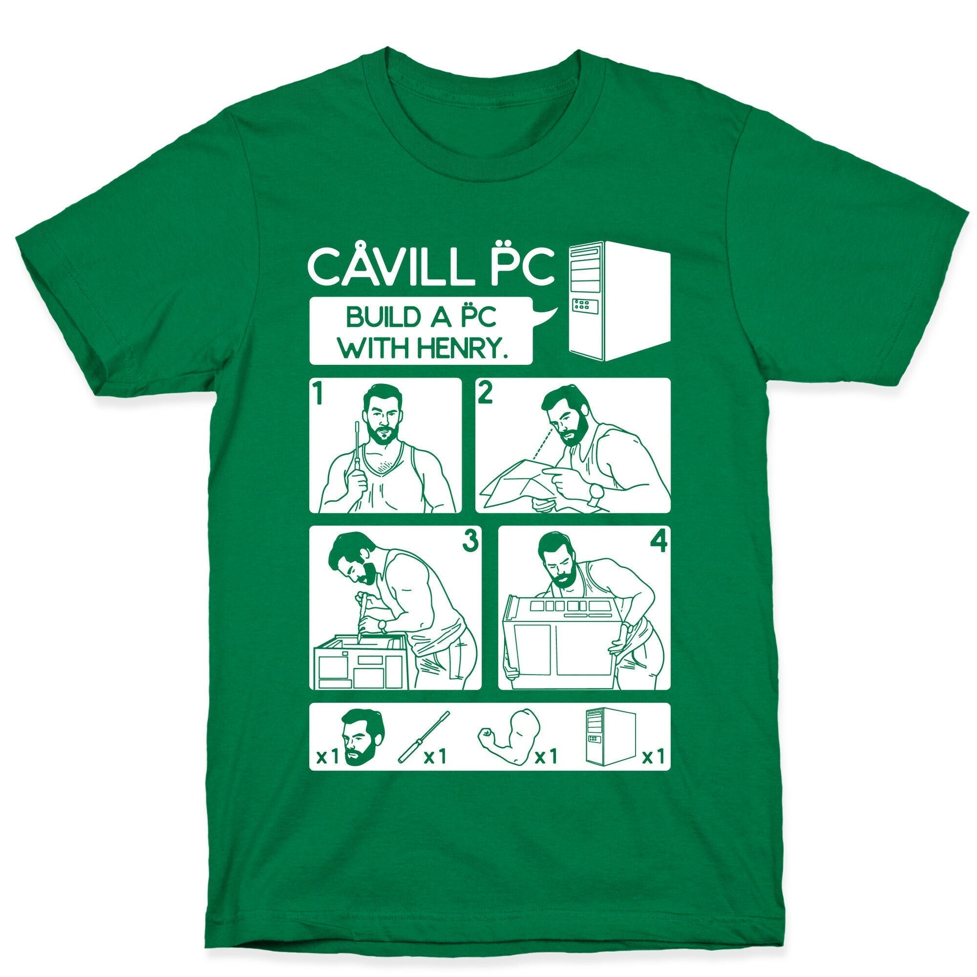 Cavill PC Parody White Print T-Shirt Hoodie, Sweatshirt | CoreVibeTees.com (Image 3)