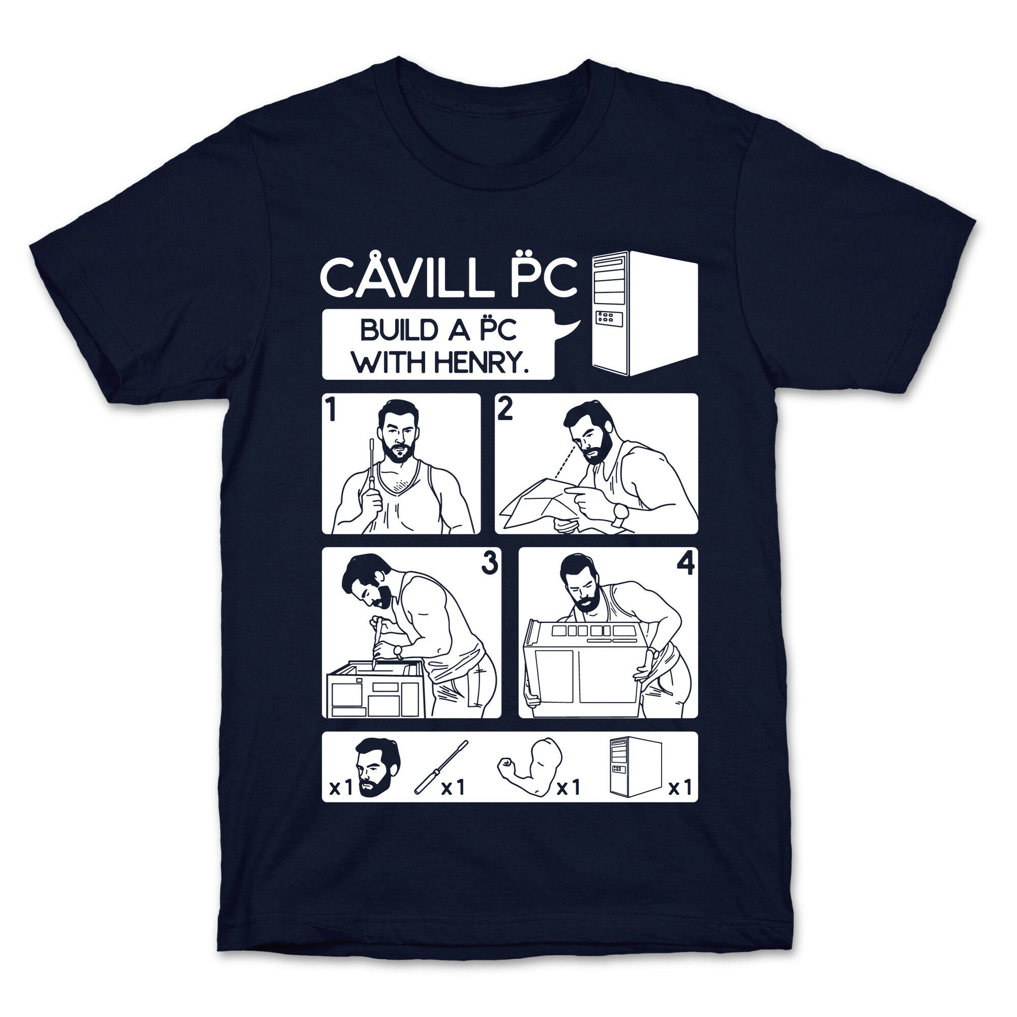 Cavill PC Parody White Print T-Shirt Hoodie, Sweatshirt | CoreVibeTees.com (Image 4)