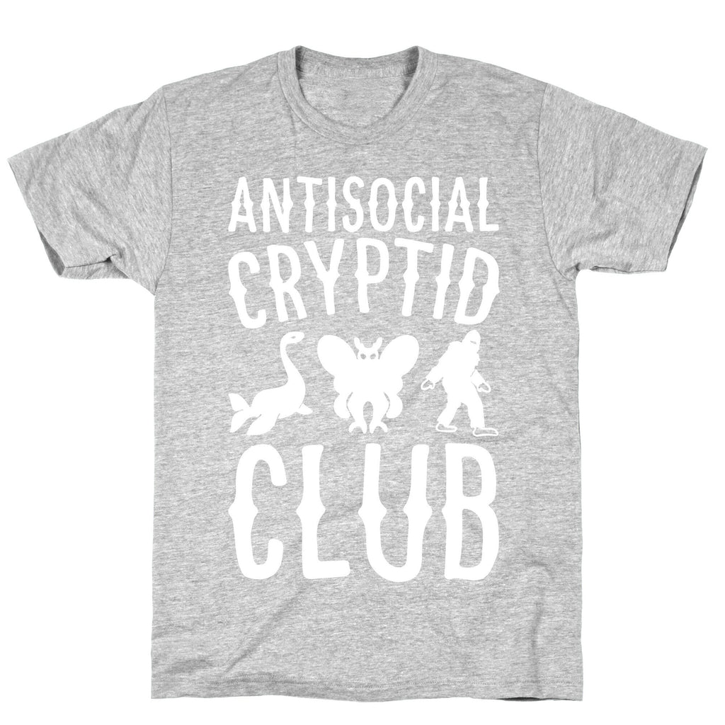 Antisocial Cryptid Club White Print T-Shirt Hoodie, Sweatshirt | CoreVibeTees.com (Image 2)