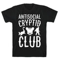 Antisocial Cryptid Club White Print T-Shirt Hoodie, Sweatshirt | CoreVibeTees.com (Image 1)