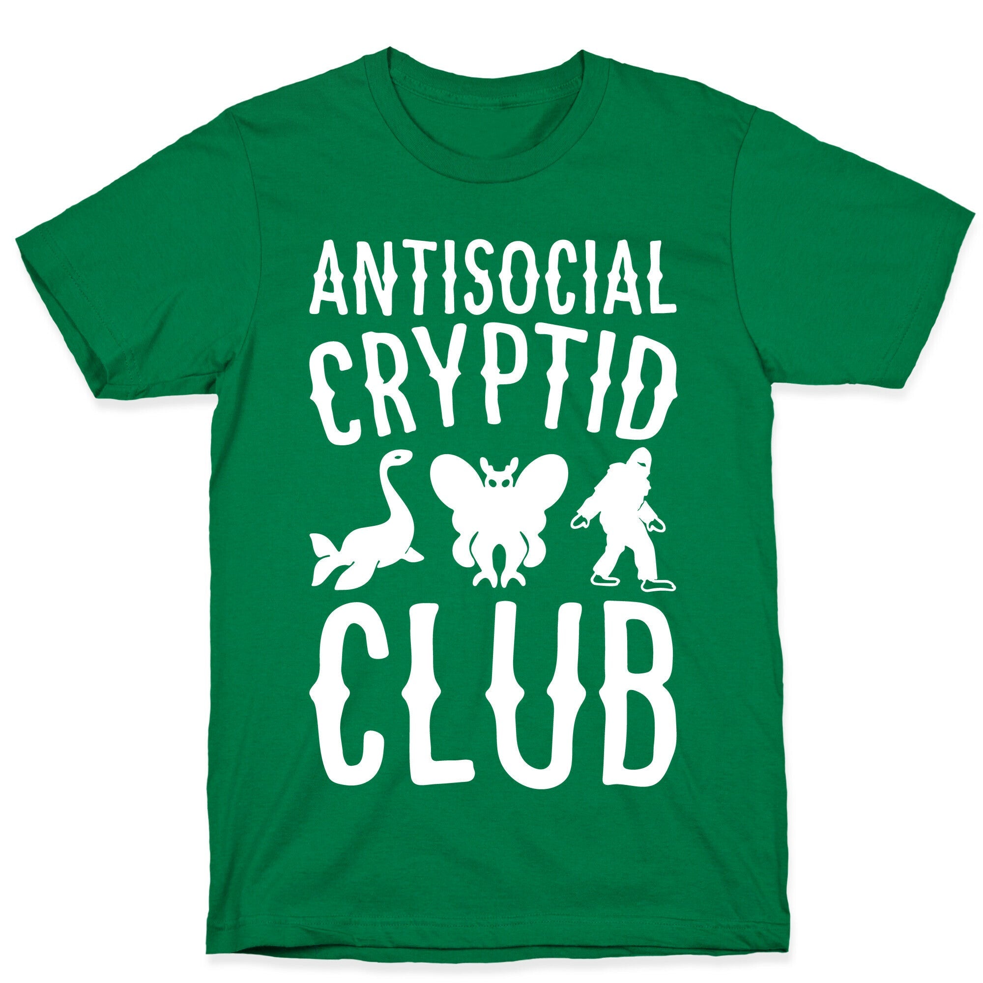 Antisocial Cryptid Club White Print T-Shirt Hoodie, Sweatshirt | CoreVibeTees.com (Image 3)