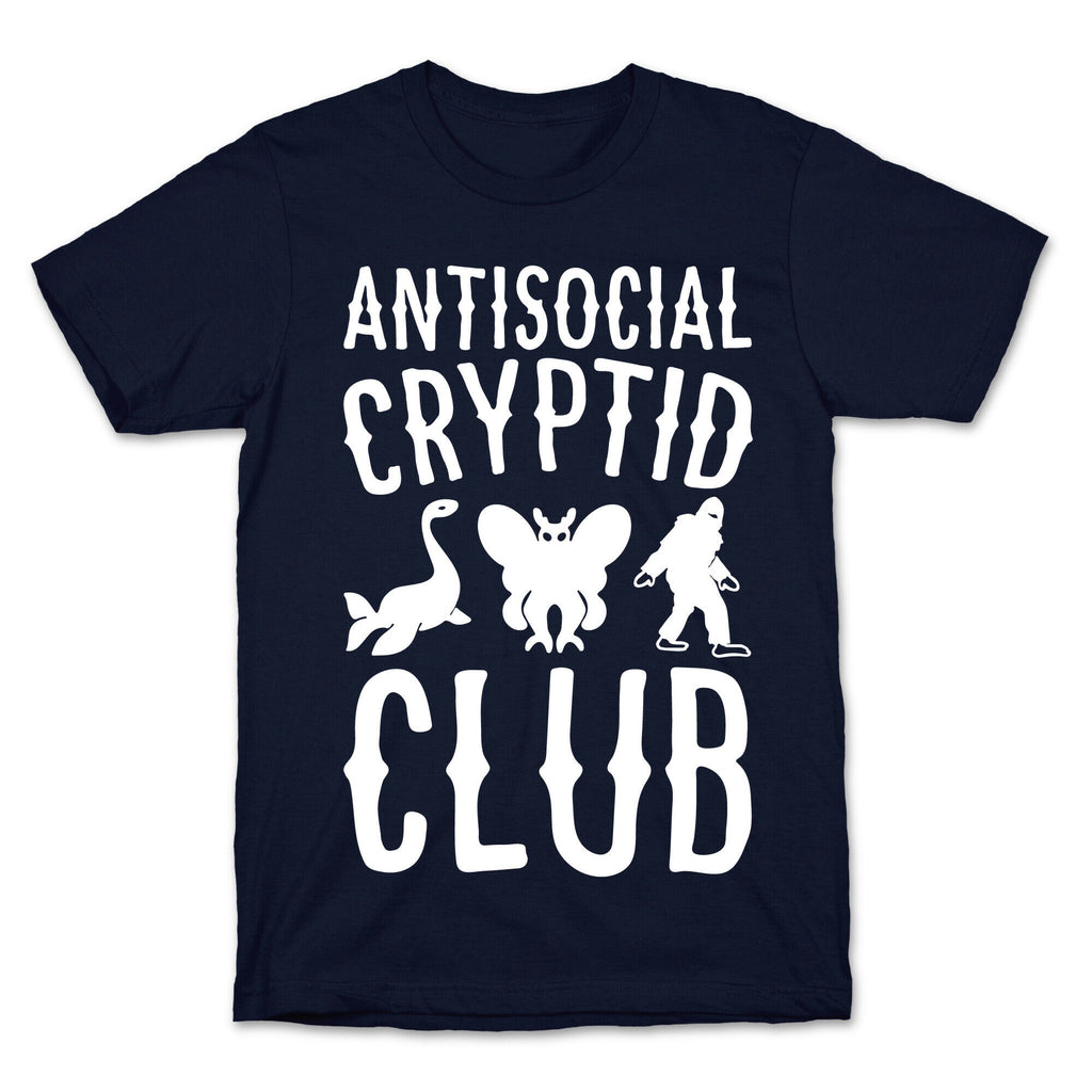 Antisocial Cryptid Club White Print T-Shirt Hoodie, Sweatshirt | CoreVibeTees.com (Image 4)