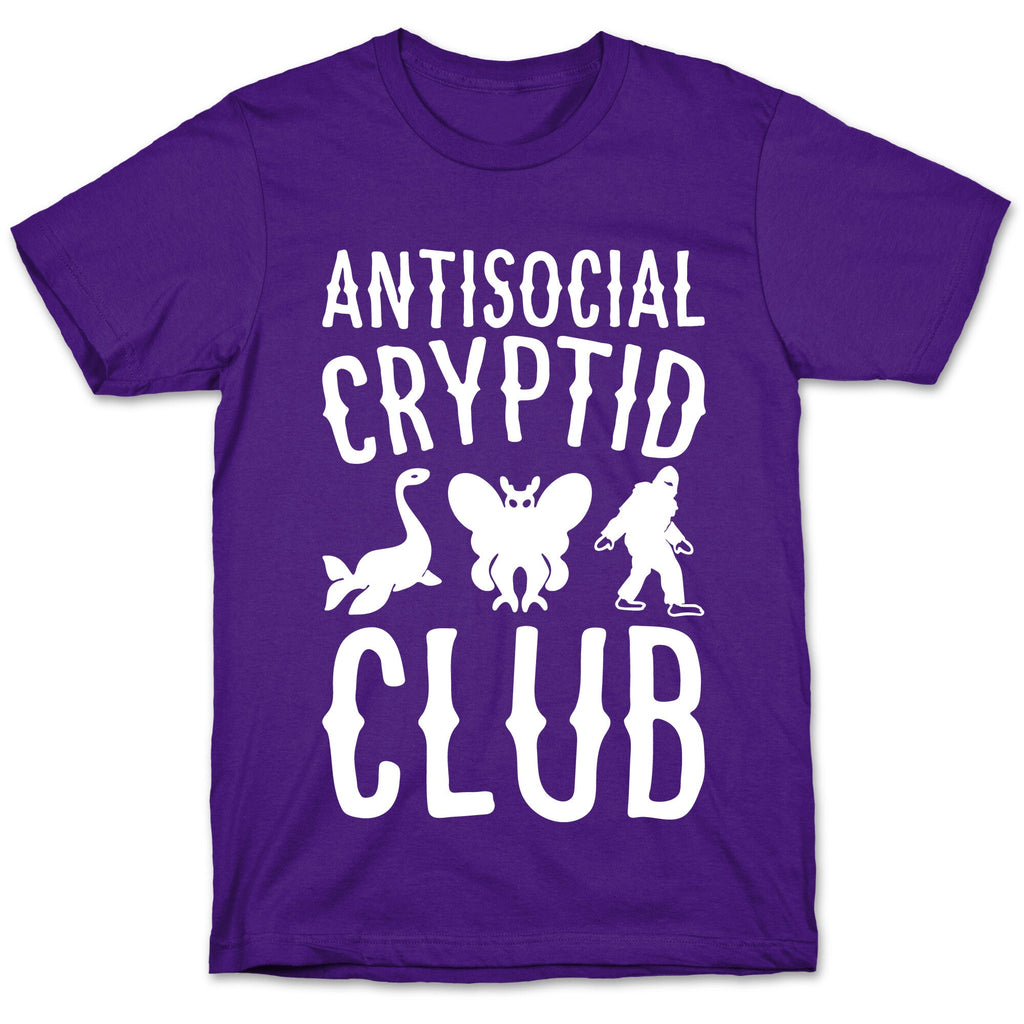 Antisocial Cryptid Club White Print T-Shirt Hoodie, Sweatshirt | CoreVibeTees.com (Image 5)