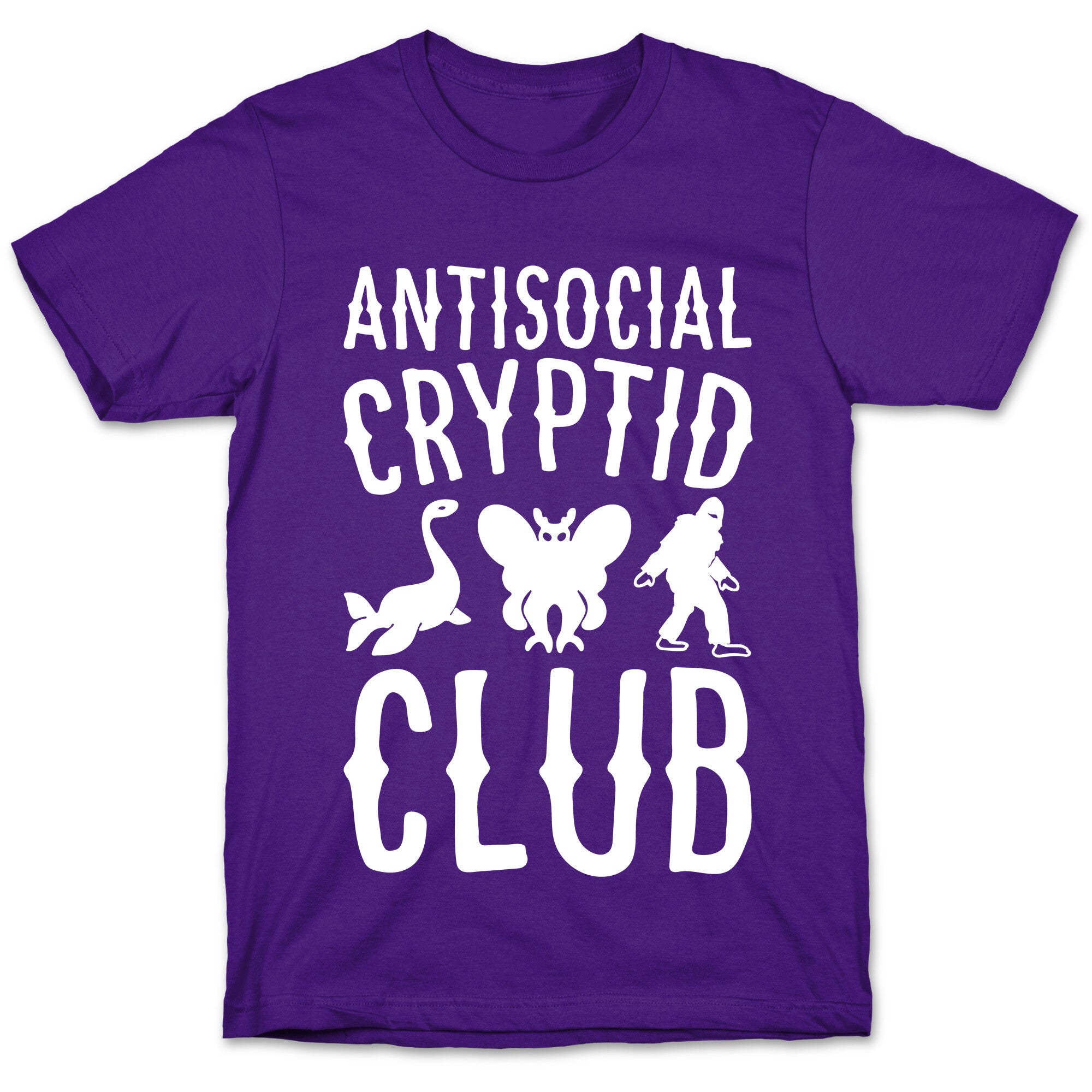 Antisocial Cryptid Club White Print T-Shirt Hoodie, Sweatshirt | CoreVibeTees.com (Image 5)
