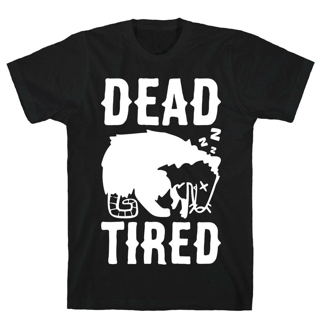 Dead Tired Possum Parody White Print T-Shirt Hoodie, Sweatshirt | CoreVibeTees.com (Image 1)
