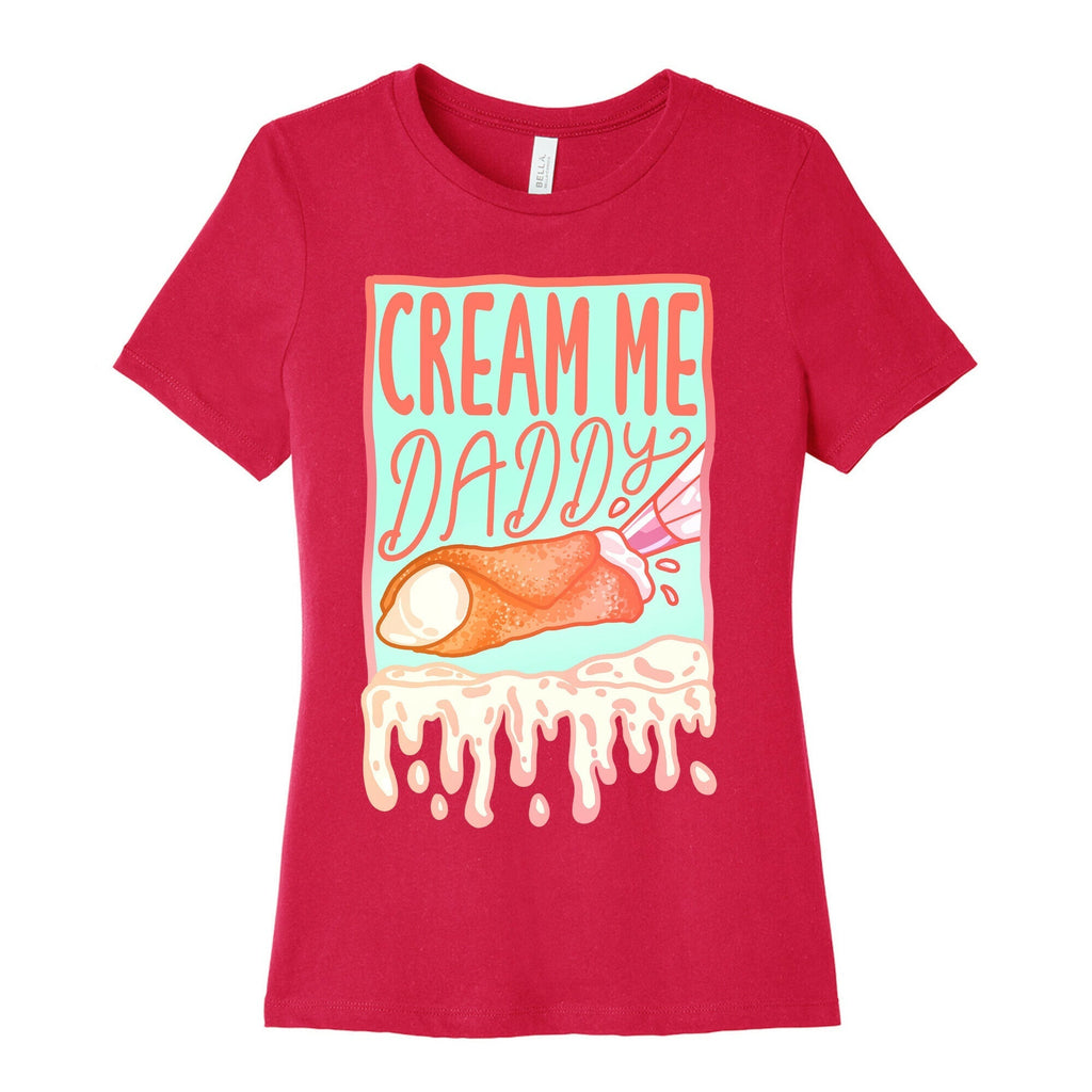 Cream Me Daddy Cannoli Women's Cotton Tee Hoodie, Sweatshirt | CoreVibeTees.com (Image 2)