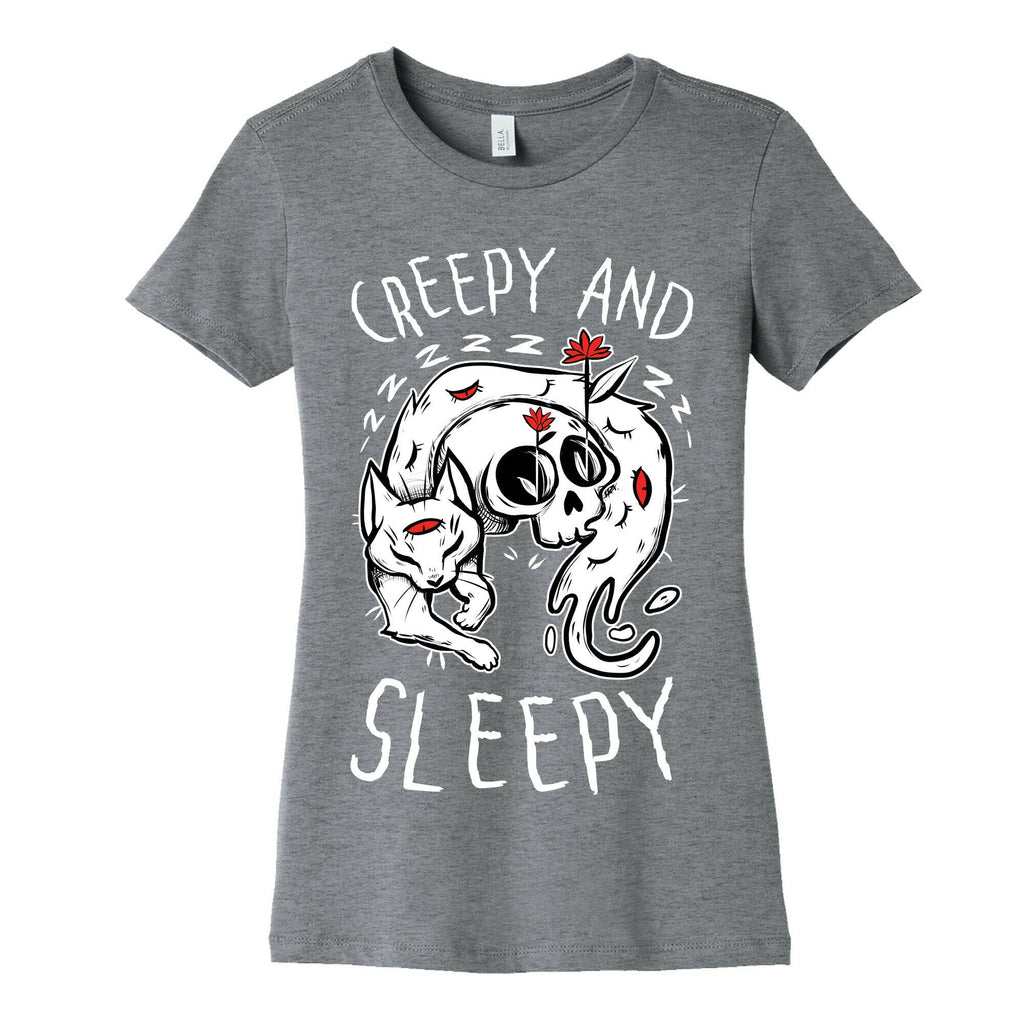 Creepy And Sleepy Women's Cotton Tee Hoodie, Sweatshirt | CoreVibeTees.com (Image 5)