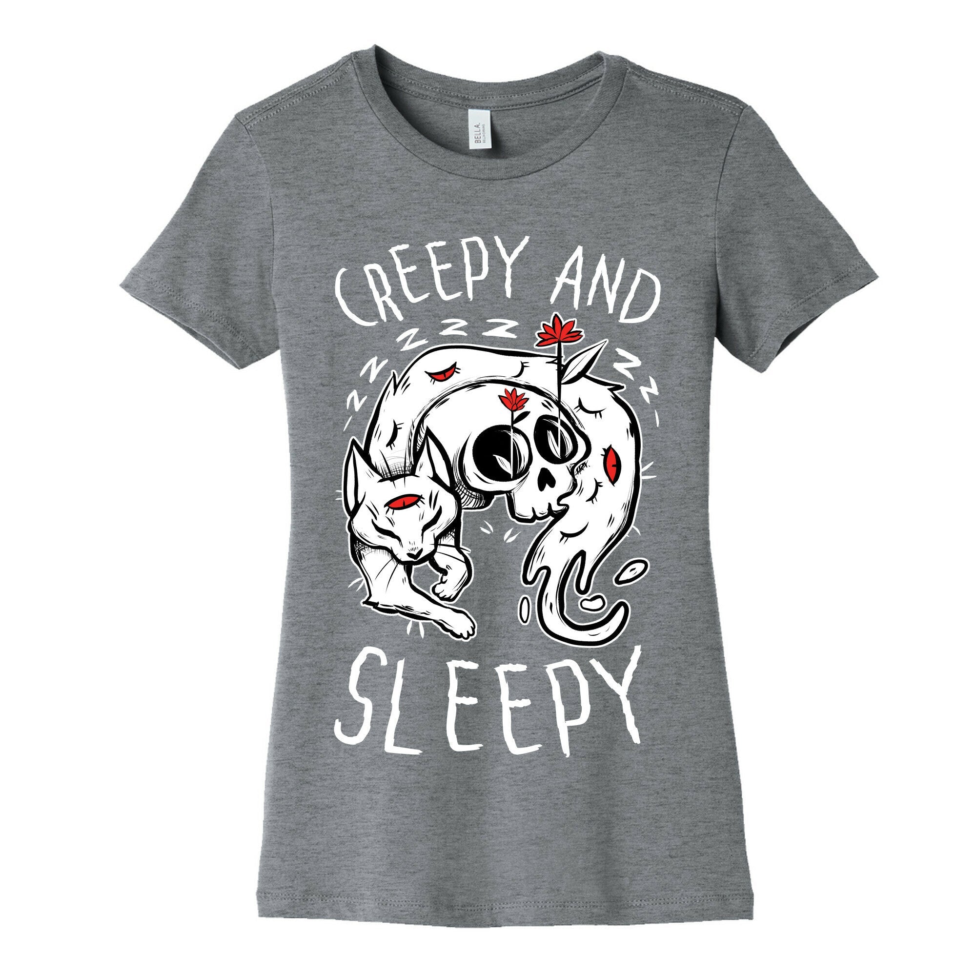 Creepy And Sleepy Women's Cotton Tee Hoodie, Sweatshirt | CoreVibeTees.com (Image 5)