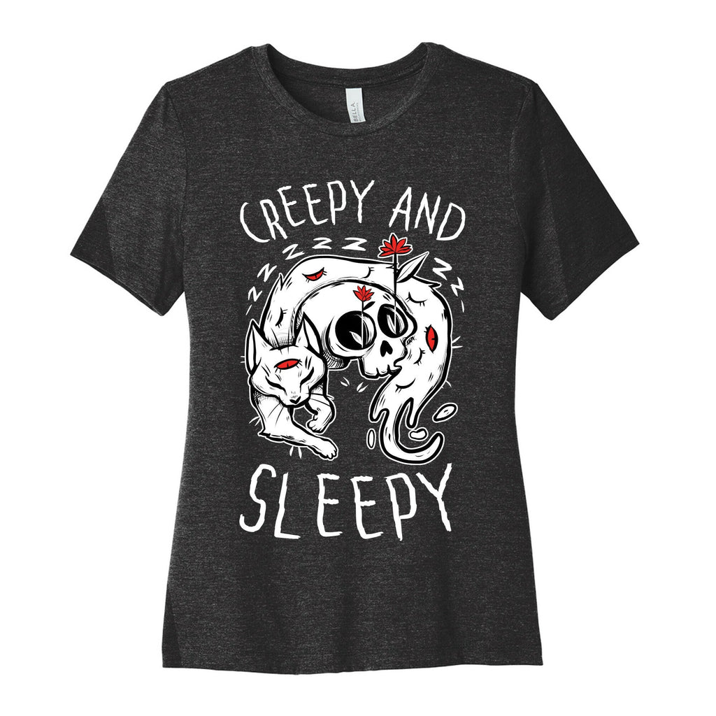 Creepy And Sleepy Women's Cotton Tee Hoodie, Sweatshirt | CoreVibeTees.com (Image 1)